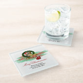 サンタジョイソッククリスマスコースター ガラスコースター (アングル)