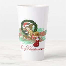 サンタジョイソッククリスマスラテマグカップ カフェラテマグ