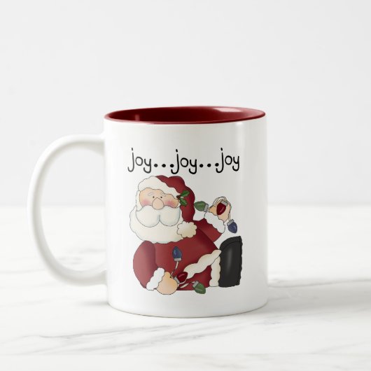 サンタジョイTシャツとギフト ツートーンマグカップ (左)