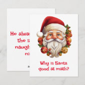 サンタジョークの悪い子と良い子の合計 シーズンカード (正面/裏面)
