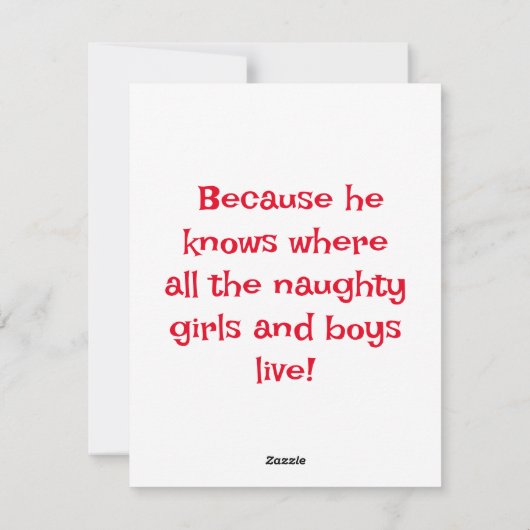 サンタジョーク シーズンカード (裏面)