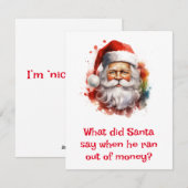 サンタジョーク 私は「セントがない」 シーズンカード (正面/裏面)