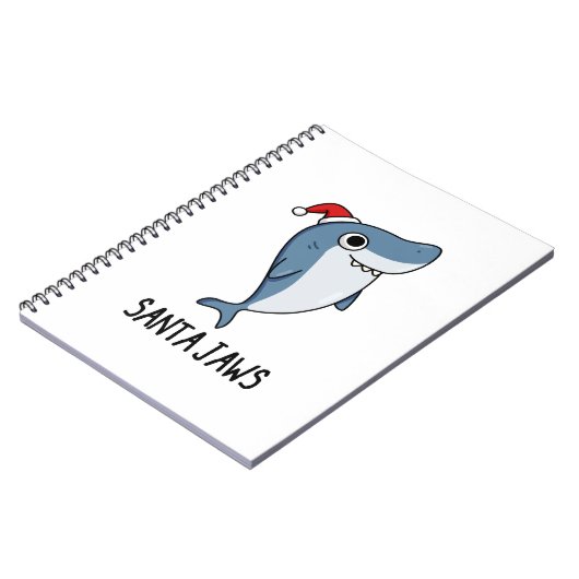 サンタジョーズおもしろいシャーククリスマスプン ノートブック (左側)