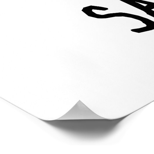 サンタジョーズおもしろいシャーククリスマスプン ポスター (角)