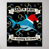 サンタジョーズ来はクリスマスのサメおもしろいだ ポスター (正面)