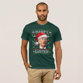 サンタジョーバイデン氏ハッピーイースターブリークリスマス Tシャツ (正面フル)