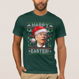 サンタジョーバイデン氏ハッピーイースターブリークリスマス Tシャツ