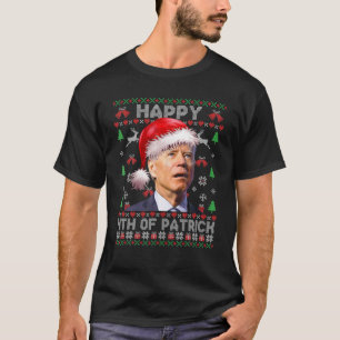 サンタジョーバイデン氏ハッピー4Th Of Patrick Abugy Christma Tシャツ