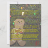 サンタジンジャーブレッドマンクリスマスツリーからの手紙 シーズンカード (正面)