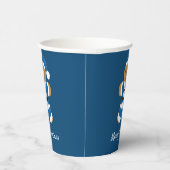 サンタジンジャーブレッドマンブルークリスマス紙カップ 紙コップ (右)