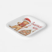 サンタジンジャーブレッドマン紙プレート ペーパープレート (傾斜あり)