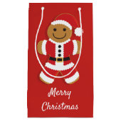 サンタジンジャーブレッドマン |スモール抱き枕 スモールペーパーバッグ (正面)