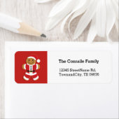 サンタジンジャーブレッドマン |差出人住所ラベル ラベル (インサイチュ)