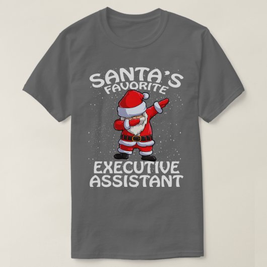 サンタスお気に入りのエグゼクティブアシスタントクリスマス Tシャツ (デザイン正面)