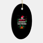サンタスお気に入りの電気技師クリスマスクリスマスギフト セラミックオーナメント (右)