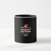 サンタスお気に入りの電気技師クリスマスクリスマスギフト マグカップ (中央)