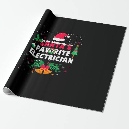 サンタスお気に入りの電気技師クリスマスクリスマスギフト ラッピングペーパー (アンロールド)