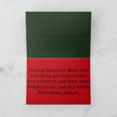 サンタスとホットロッドを持つクリスマスカード カード (内部)