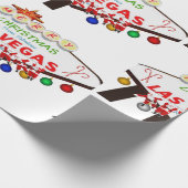 サンタスぶら下がったズオンラスベガスのサインラッピング紙 ラッピングペーパー (角)