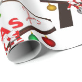 サンタスぶら下がったズオンラスベガスのサインラッピング紙 ラッピングペーパー (ロールコーナー)