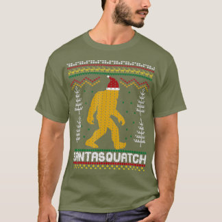 サンタスカッチビグフート醜いクリスマスセーター Tシャツ