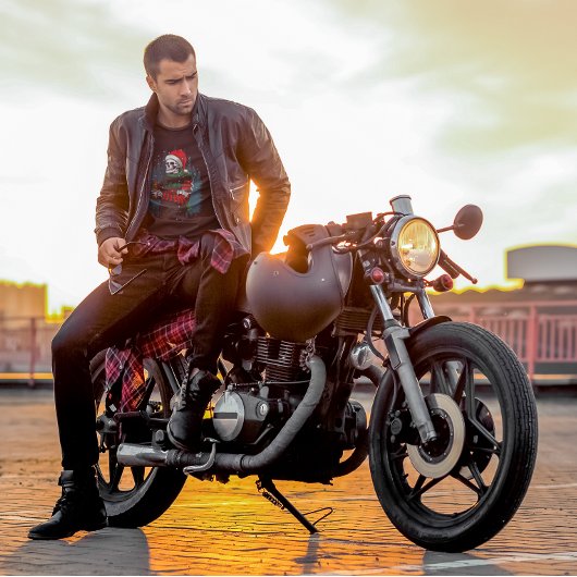 サンタスカルビールクリスマスドゥードチリングおもしろい Tシャツ