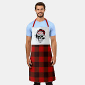 サンタスカル及び格子状エプロン エプロン (着用した状態)