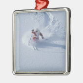 サンタスキーアットスノーバードスキーリゾートワサッチ メタルオーナメント (左)