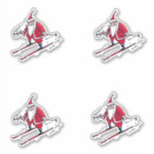 サンタスキーコンターステッカー4 シール (正面)