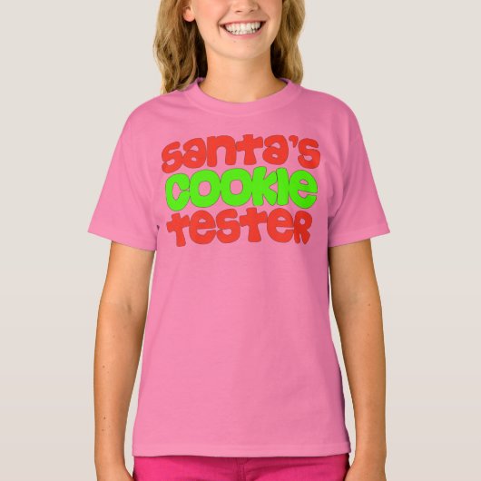 サンタスクッキーテスターガールズシャツ Tシャツ (正面)