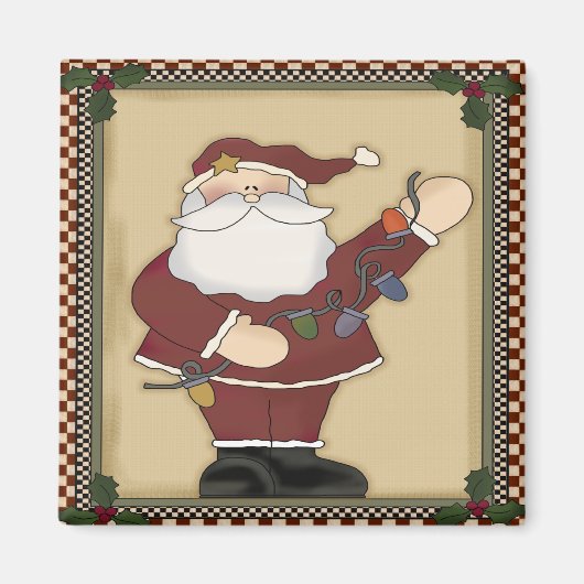 サンタスクリスマス電球マグネット マグネット (正面)