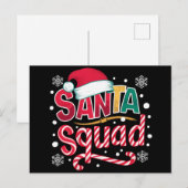 サンタスクワッドクリスマスズスクワッドファミリーマッチングサンタクルー シーズンポストカード (正面/裏面)