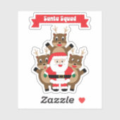 サンタスクワッドクリスマストインデーおもしろいナー シール (シート)