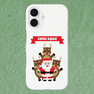 サンタスクワッドクリスマストインデーおもしろいナー iPhone 16ケース