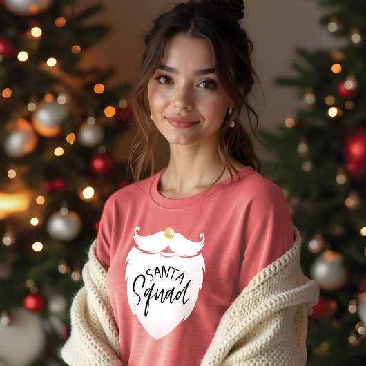 サンタスクワッド | サンタすてきホワイトひげタイポグラフィ トライブレンドTシャツ