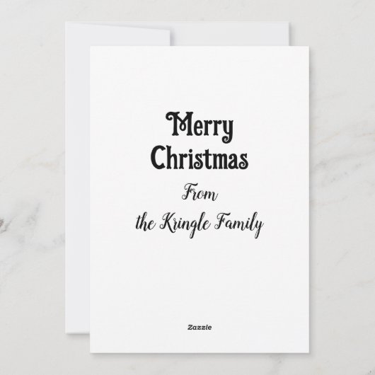 サンタスクワールフラットホリデーカード シーズンカード (裏面)