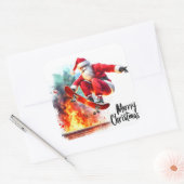 サンタスケートボードオーバーフェスティバル火災 スクエアシール (封筒)