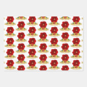 サンタスケートボードパンダ雪だるまメリークリスマス ラッピングペーパーシート (正面3)