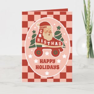 サンタスケート   レトロ ローラー スケーティング クリスマス