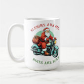サンタスジョイライドオートバイクリスマス コーヒーマグカップ (左)