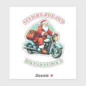 サンタスジョイライドオートバイクリスマス シール (シート)