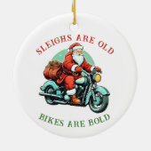 サンタスジョイライドオートバイクリスマス セラミックオーナメント (裏面)