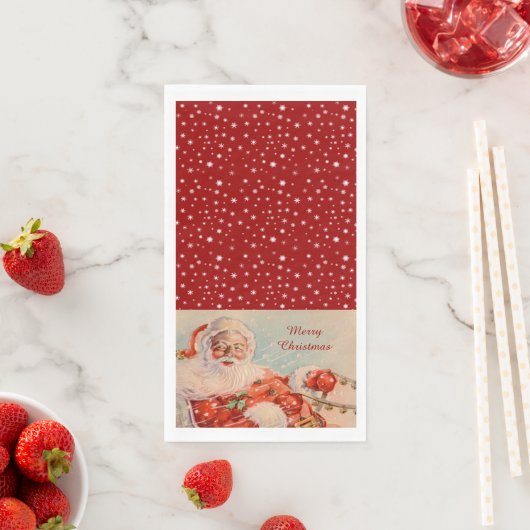 サンタススリライドヴィンテージクリスマスランチョンマット (インサイチュ)
