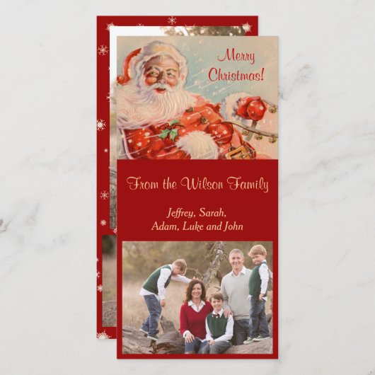 サンタススレイライドフォトカード シーズンカード (正面/裏面)