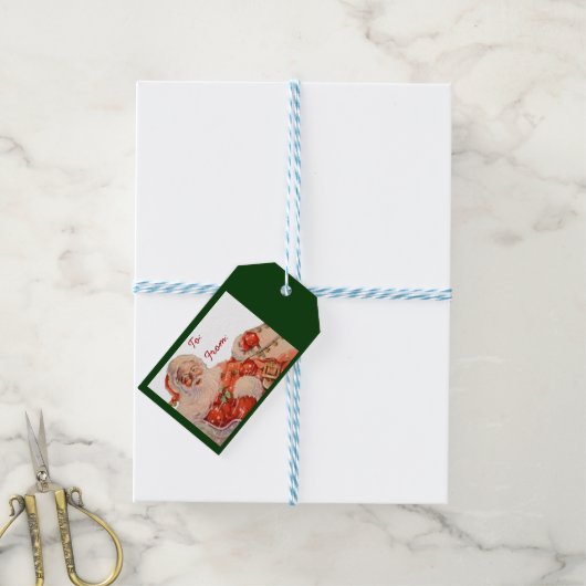 サンタススレイライド ギフトタグ (より糸付き)