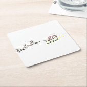 サンタススレイ スクエアペーパーコースター (アングル)