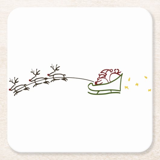 サンタススレイ スクエアペーパーコースター (正面)