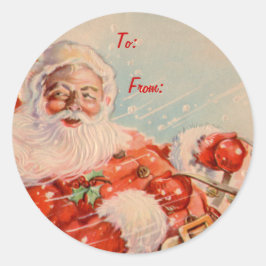 サンタススレーライドギフトラベルステッカー ラウンドシール
