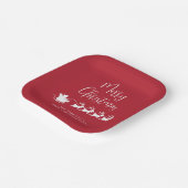 サンタススレーレッドクリスマスパーティー ペーパープレート (傾斜あり)