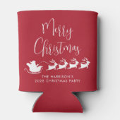 サンタススレーレッドクリスマスパーティー 缶クーラー (裏面)